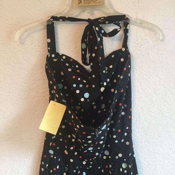 Repro XS rockability polka dot halter dress bow - Picture 6 of 7